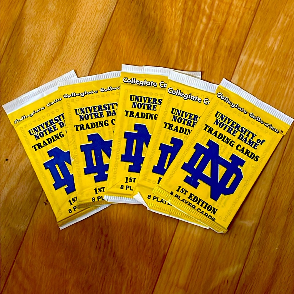 First edition Notre Dame trading cards